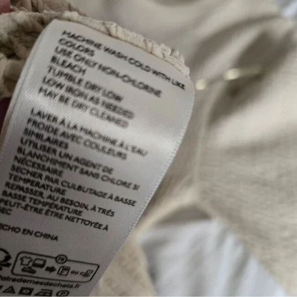 NWT Free People Textured Cottage Knit Midi Dress Neutral Ivory Open Back M/L - Picture 11 of 16